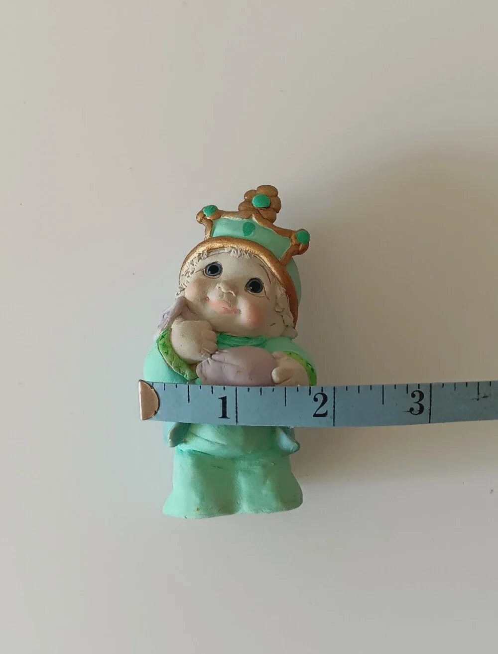 Vintage Dreamsicles Figurine Christmas Nativity King '95 by Kristin Aqua Gold